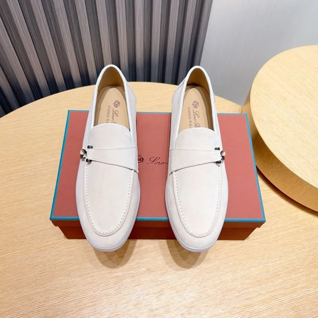 Men's Men's Shoes💰Men's Shoes💰440💰[loro piana] Couple's Style - The new moccasins are made of water-repellent treated suede uppers with rubber soles, a classic. The complex craftsmanship and meticulous structure make the shoes light and soft, allowing you to walk comfortably and freely. Perfect for wearing at the beach or out in the water during the summer. Women’s size: 35-40 Men’s size: 38-45